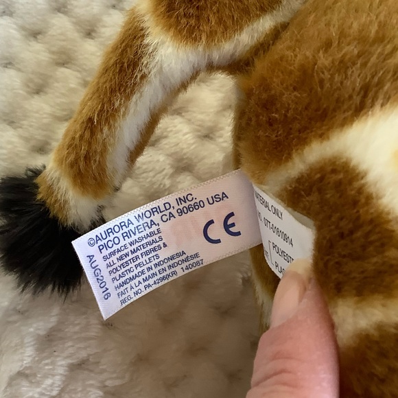 AURORA WORLD 2016 Standing Plush Giraffe Stuffed Animal Toy 14 Inches Tall - Picture 9 of 15